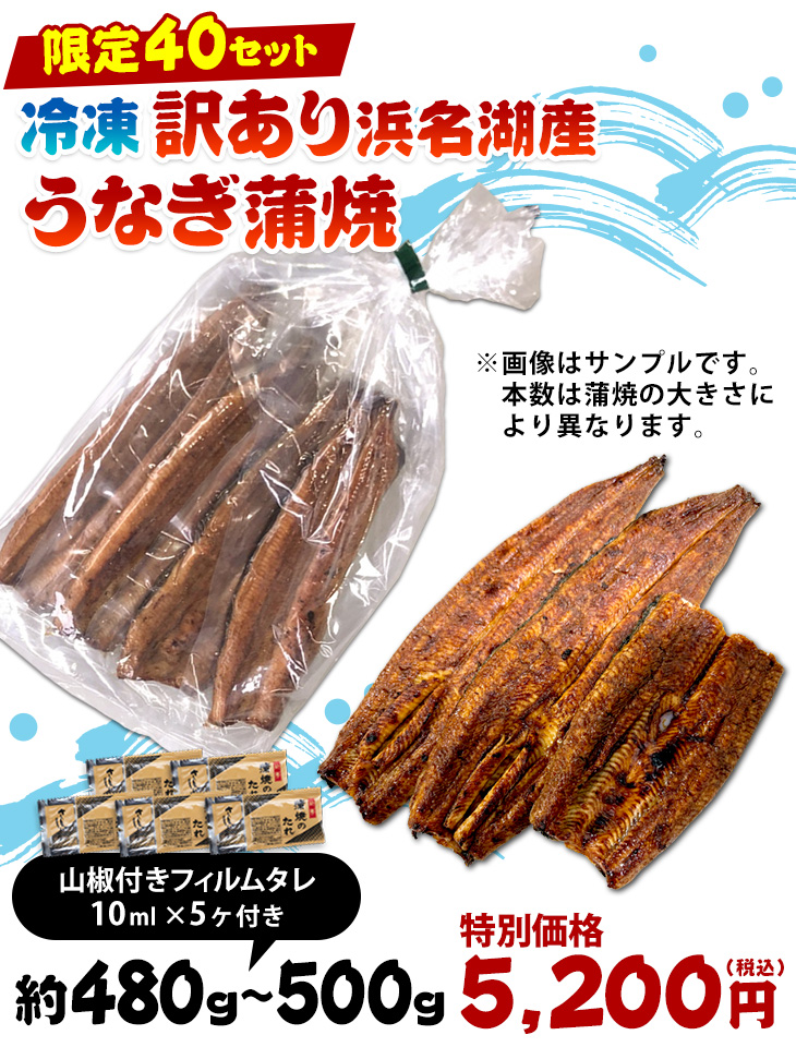 冷凍浜名湖産うなぎ蒲焼1Pセット